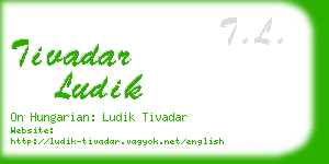 tivadar ludik business card